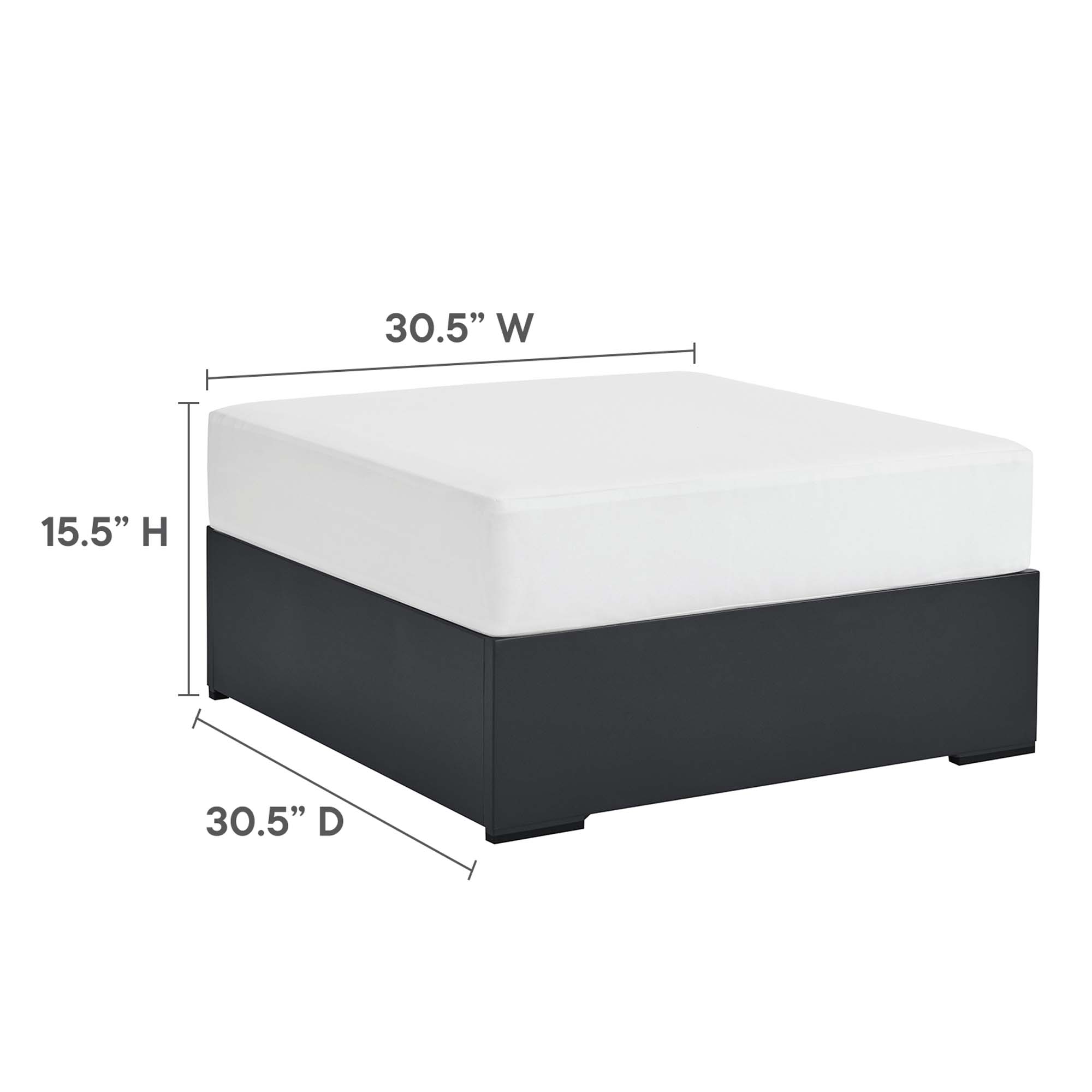Specifications for Tahoe 5-Piece Outdoor Patio Powder-Coated Aluminum Sectional Sofa Set